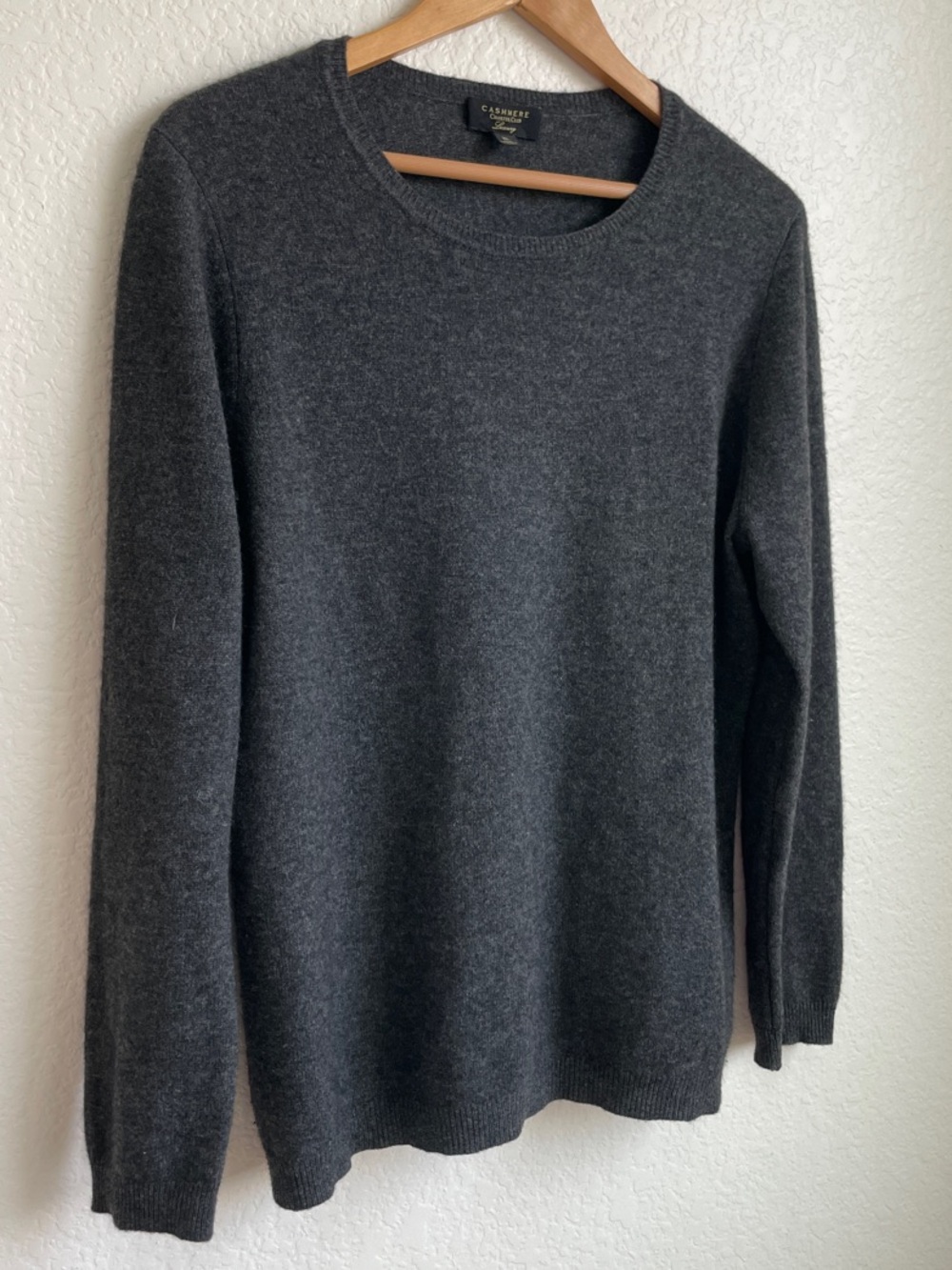 Charter Club Cashmere Dark Charcoal Crewneck Sweater XL - Picture 4 of 10